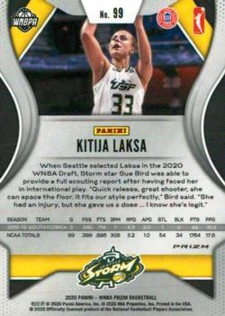 2020 Panini Prizm WNBA - Ruby Wave #99 Kitija Laksa Back