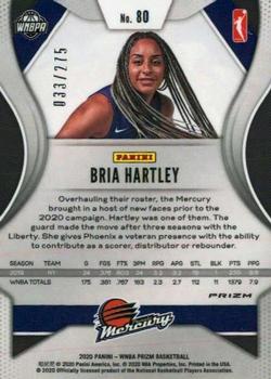 2020 Panini Prizm WNBA - Red #80 Bria Hartley Back