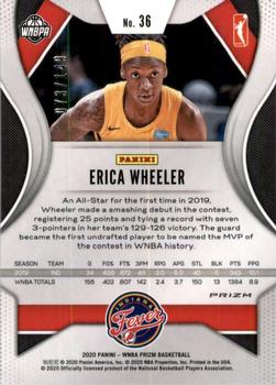 2020 Panini Prizm WNBA - Blue #36 Erica Wheeler Back