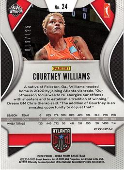 2020 Panini Prizm WNBA - Purple #24 Courtney Williams Back