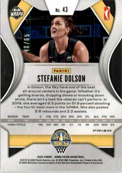 2020 Panini Prizm WNBA - Orange #43 Stefanie Dolson Back