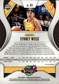 2020 Panini Prizm WNBA - Orange #65 Sydney Wiese Back