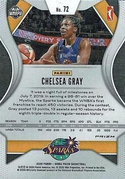 2020 Panini Prizm WNBA - Green Pulsar #72 Chelsea Gray Back