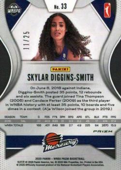 2020 Panini Prizm WNBA - Mojo #33 Skylar Diggins-Smith Back