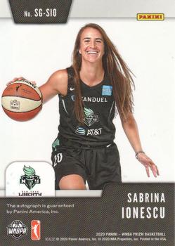 2020 Panini Prizm WNBA - Signatures #SG-SIO Sabrina Ionescu Back