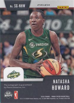 2020 Panini Prizm WNBA - Signatures Green #SG-NHW Natasha Howard Back