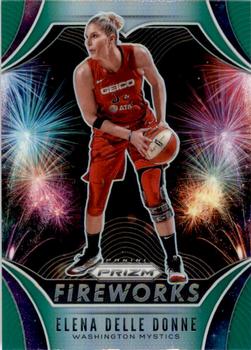 2020 Panini Prizm WNBA - Fireworks Green #20 Elena Delle Donne Front