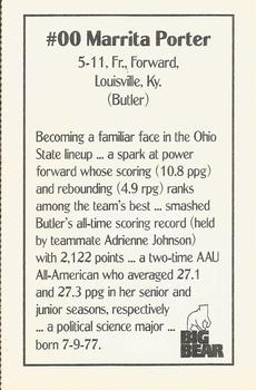 1995-96 Ohio State Basketball Women #NNO Marrita Porter Back