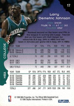 1996-97 Hoops #17 Larry Johnson Back
