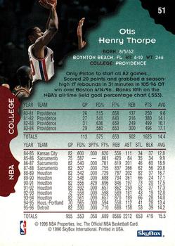 1996-97 Hoops #51 Otis Thorpe Back