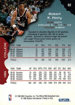 1996-97 Hoops #62 Robert Horry Back