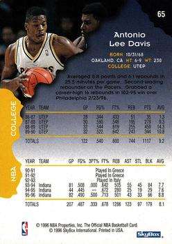 1996-97 Hoops #65 Antonio Davis Back