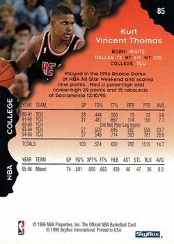 1996-97 Hoops #85 Kurt Thomas Back