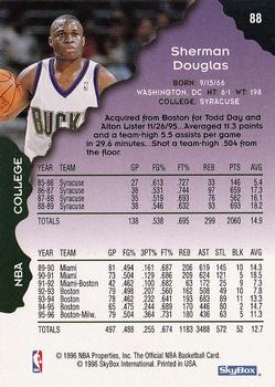 1996-97 Hoops #88 Sherman Douglas Back