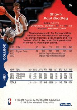 1996-97 Hoops #97 Shawn Bradley Back