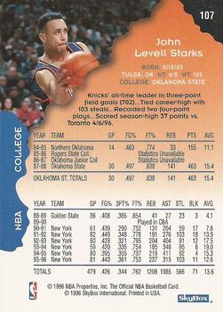 1996-97 Hoops #107 John Starks Back