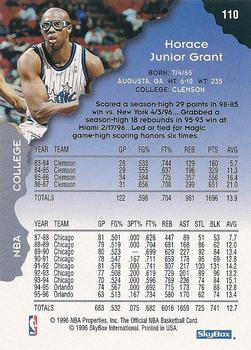 1996-97 Hoops #110 Horace Grant Back