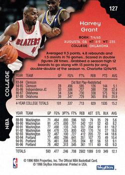 1996-97 Hoops #127 Harvey Grant Back