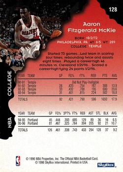 1996-97 Hoops #128 Aaron McKie Back