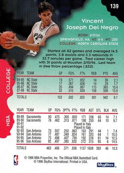 1996-97 Hoops #139 Vinny Del Negro Back