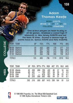 1996-97 Hoops #159 Adam Keefe Back