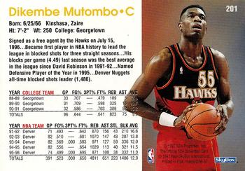 1996-97 Hoops #201 Dikembe Mutombo Back