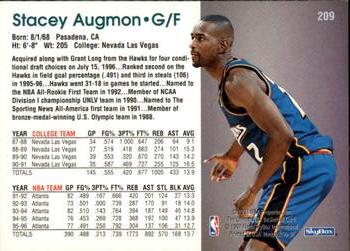 1996-97 Hoops #209 Stacey Augmon Back