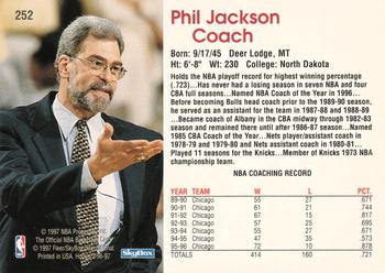 1996-97 Hoops #252 Phil Jackson Back