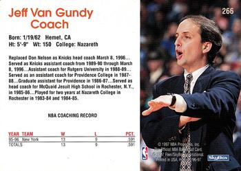 1996-97 Hoops #266 Jeff Van Gundy Back