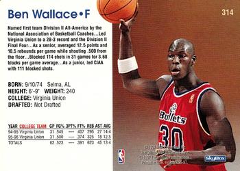 1996-97 Hoops #314 Ben Wallace Back