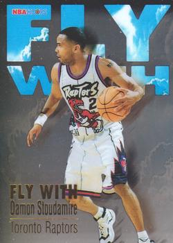 1996-97 Hoops - Fly With #10 Damon Stoudamire Front