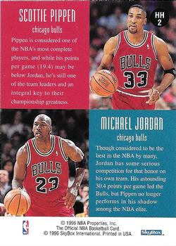 1996-97 Hoops - Head 2 Head #HH2 Michael Jordan / Scottie Pippen Back