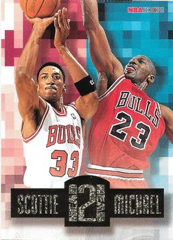 1996-97 Hoops - Head 2 Head #HH2 Michael Jordan / Scottie Pippen Front