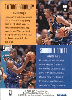 1996-97 Hoops - Head 2 Head #HH6 Anfernee Hardaway / Shaquille O'Neal Back