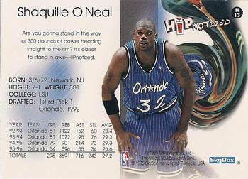 1996-97 Hoops - Hipnotized #H13 Shaquille O'Neal Back