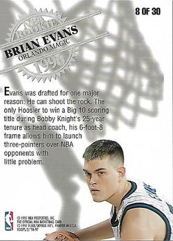 1996-97 Hoops - Rookies #8 Brian Evans Back