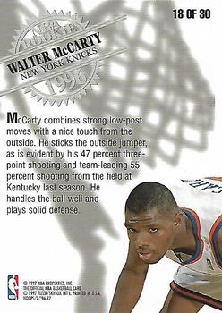 1996-97 Hoops - Rookies #18 Walter McCarty Back