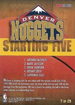 1996-97 Hoops - Starting Five #7 LaPhonso Ellis / Mark Jackson / Ervin Johnson / Antonio McDyess / Bryant Stith Back