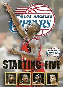 1996-97 Hoops - Starting Five #12 Terry Dehere / Charles Outlaw / Pooh Richardson / Rodney Rogers / Loy Vaught Front