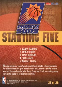 1996-97 Hoops - Starting Five #21 Sam Cassell / Michael Finley / Robert Horry / Kevin Johnson / Danny Manning Back