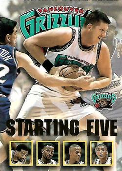 1996-97 Hoops - Starting Five #28 Shareef Abdur-Rahim / George Lynch / Lee Mayberry / Anthony Peeler / Bryant Reeves Front