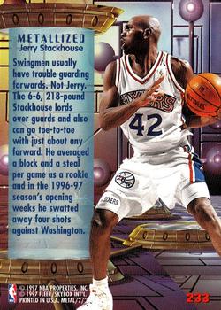1996-97 Metal #233 Jerry Stackhouse Back