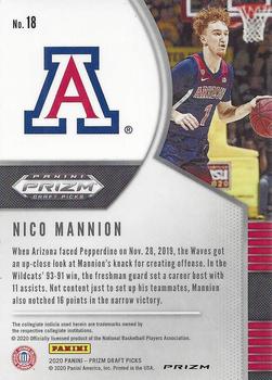 2020 Panini Prizm Draft Picks Collegiate - Green #18 Nico Mannion Back