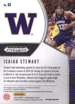 2020 Panini Prizm Draft Picks Collegiate - Green #66 Isaiah Stewart Back