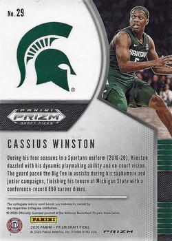 2020 Panini Prizm Draft Picks Collegiate - Purple Wave #29 Cassius Winston Back