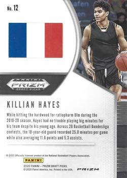 2020 Panini Prizm Draft Picks Collegiate - Red White and Blue #12 Killian Hayes Back