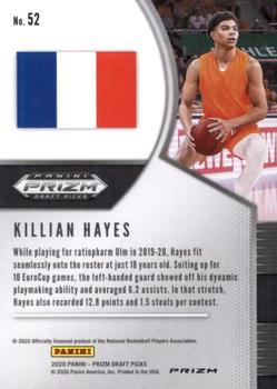 2020 Panini Prizm Draft Picks Collegiate - Red White and Blue #52 Killian Hayes Back