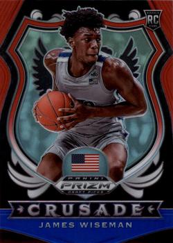 2020 Panini Prizm Draft Picks Collegiate - Red White and Blue #82 James Wiseman Front