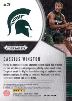 2020 Panini Prizm Draft Picks Collegiate - Ruby Wave #29 Cassius Winston Back