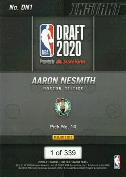 2020-21 Panini Instant NBA Draft Night #DN1 Aaron Nesmith Back